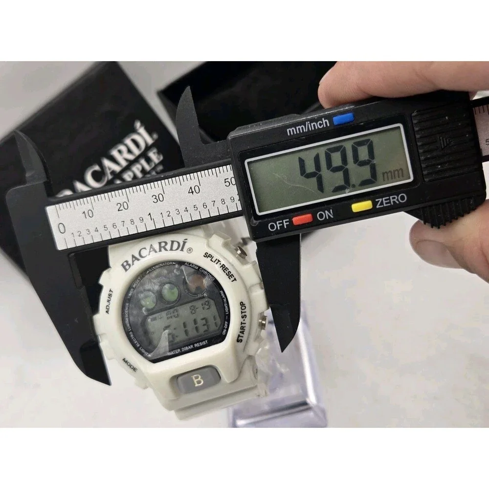 Bacardi Pineapple Fusion Digital Watch NIB + Bonus Barcadi O Mini Clk New Batts!